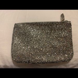 Ann Taylor Silver Glitter Clutch